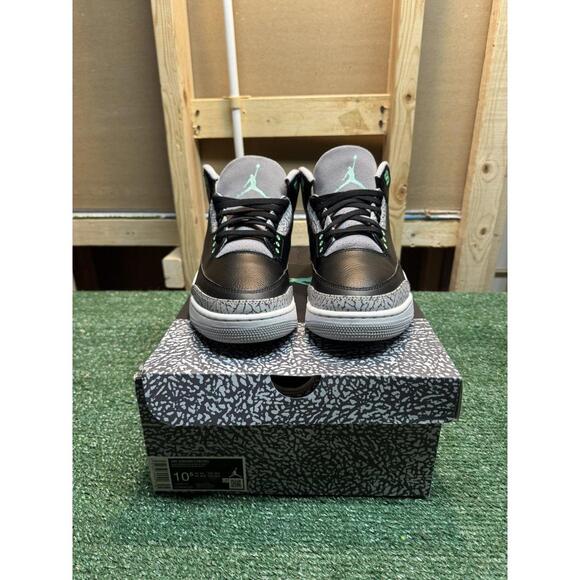 Jordan Retro 3 Green Glow Size 10.5 - Picture 7 of 8